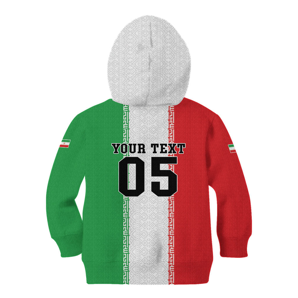Custom Iran Football 2026 Kid Hoodie Go Team Melli Flag Style