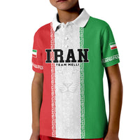 Custom Iran Football 2026 Kid Polo Shirt Go Team Melli Flag Style