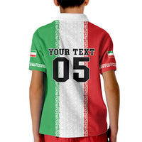 Custom Iran Football 2026 Kid Polo Shirt Go Team Melli Flag Style