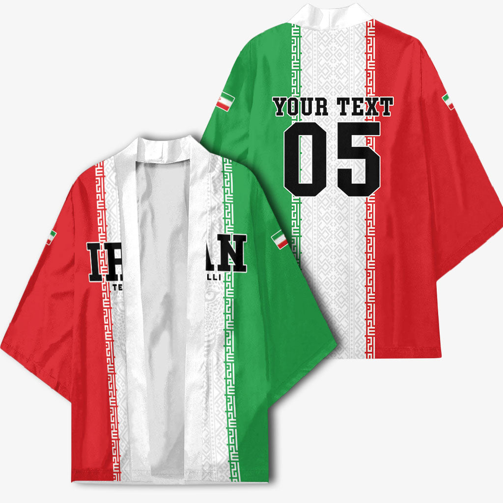 Custom Iran Football 2026 Kimono Go Team Melli Flag Style
