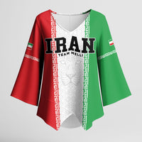 Custom Iran Football 2026 Kimono Sleeve Blouse Go Team Melli Flag Style