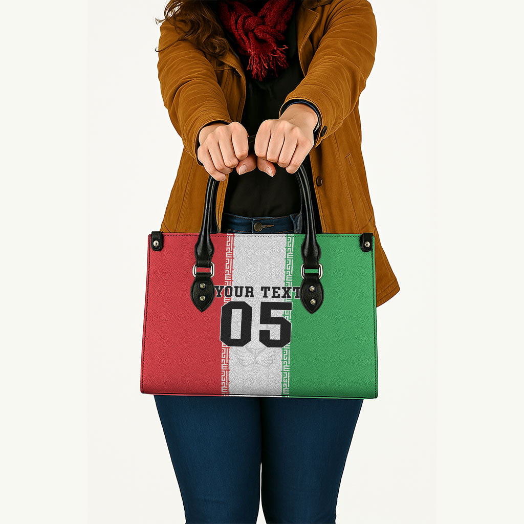 Custom Iran Football 2026 Leather Bag Go Team Melli Flag Style