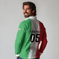 Custom Iran Football 2026 Long Sleeve Polo Shirt Go Team Melli Flag Style