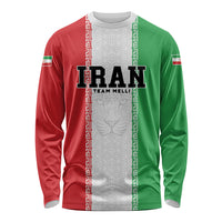 Custom Iran Football 2026 Long Sleeve Shirt Go Team Melli Flag Style