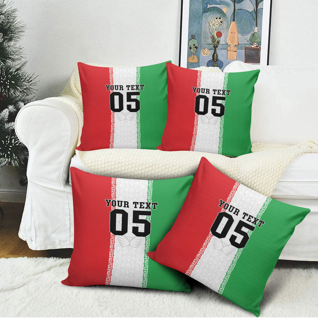 Custom Iran Football 2026 Pillow Cover Go Team Melli Flag Style