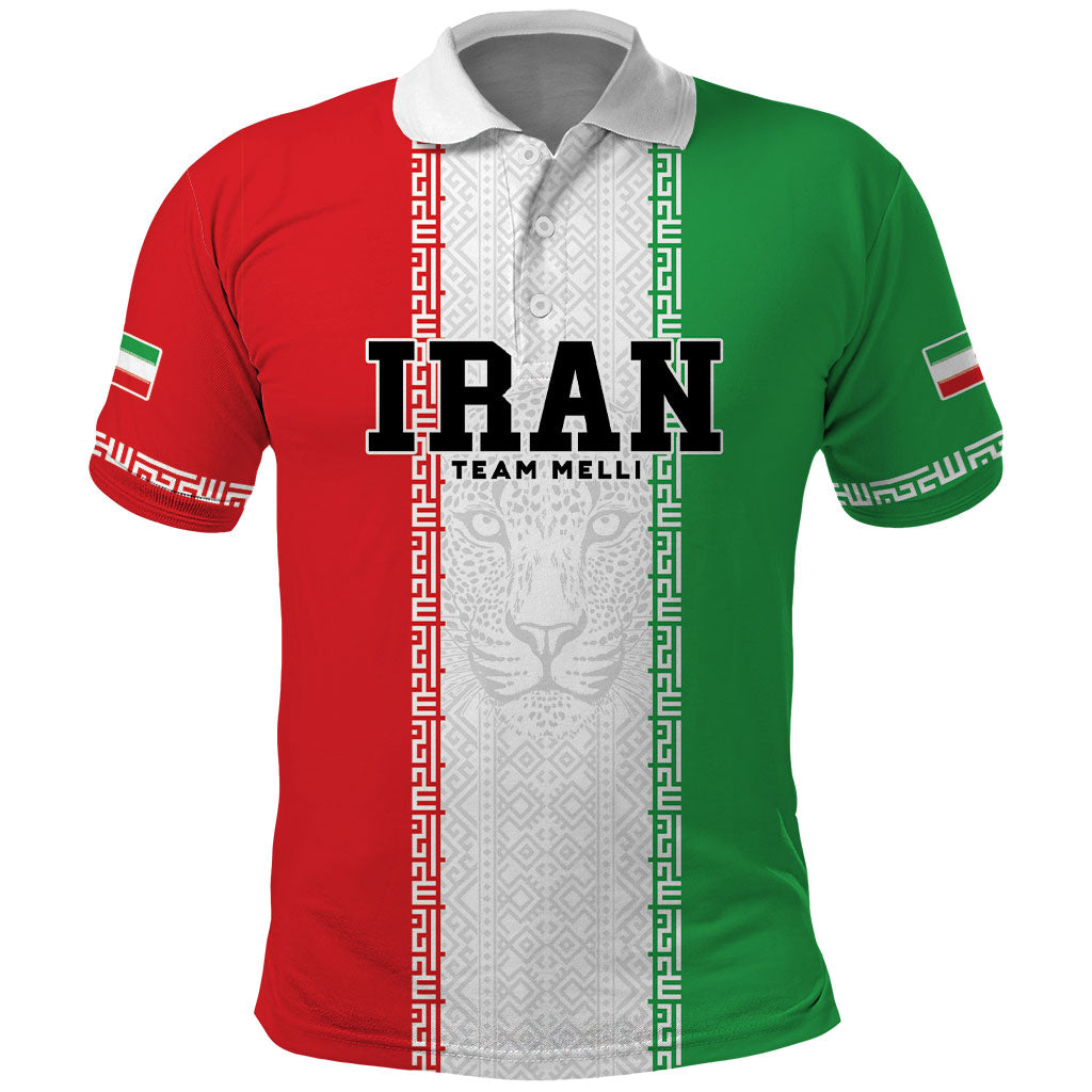 Custom Iran Football 2026 Polo Shirt Go Team Melli Flag Style