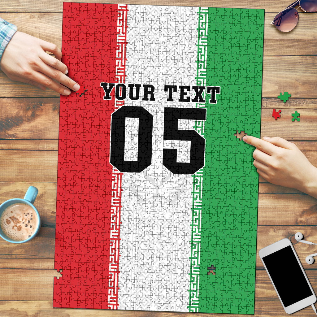 Custom Iran Football 2026 Puzzle Go Team Melli Flag Style