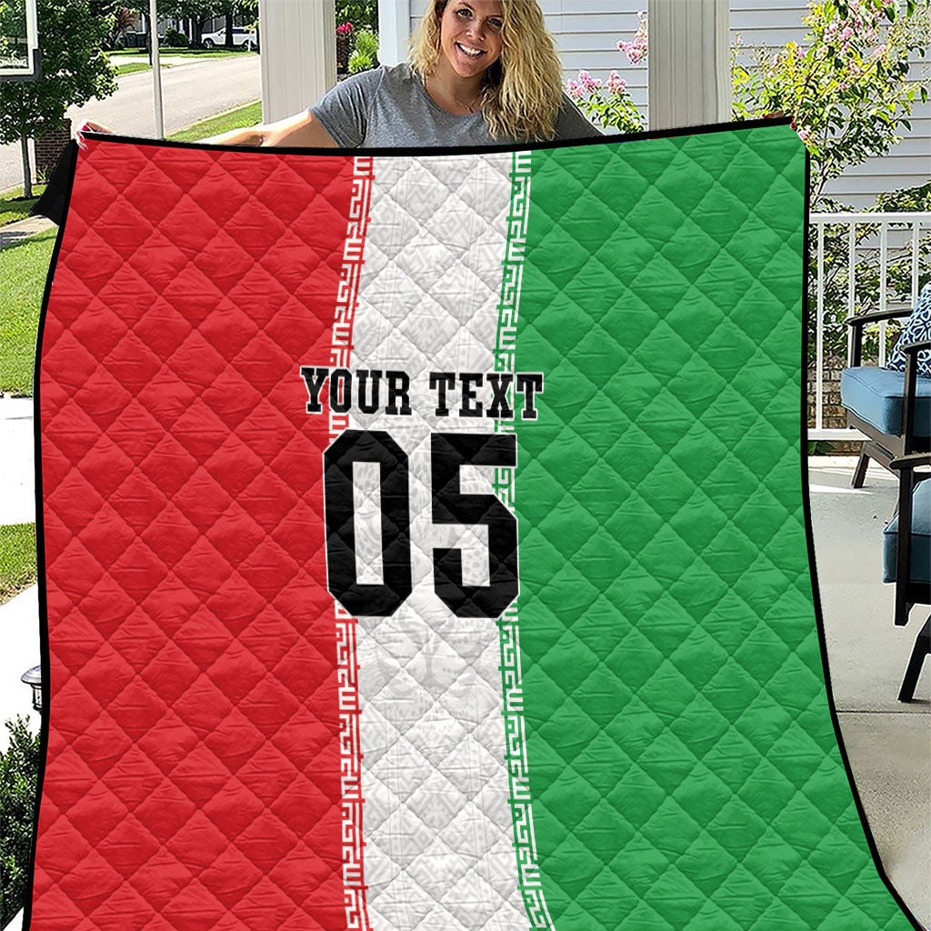 Custom Iran Football 2026 Quilt Go Team Melli Flag Style