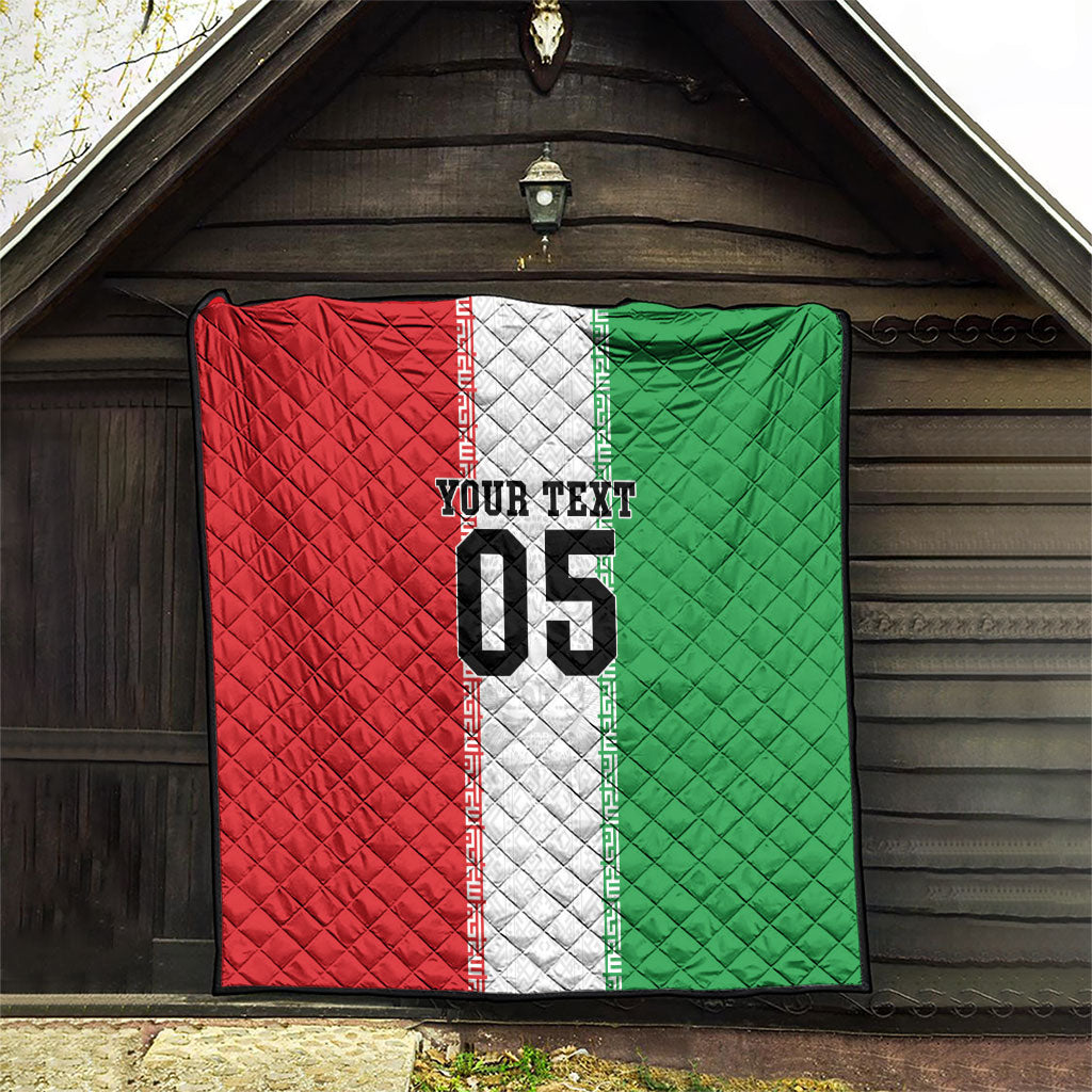 Custom Iran Football 2026 Quilt Go Team Melli Flag Style