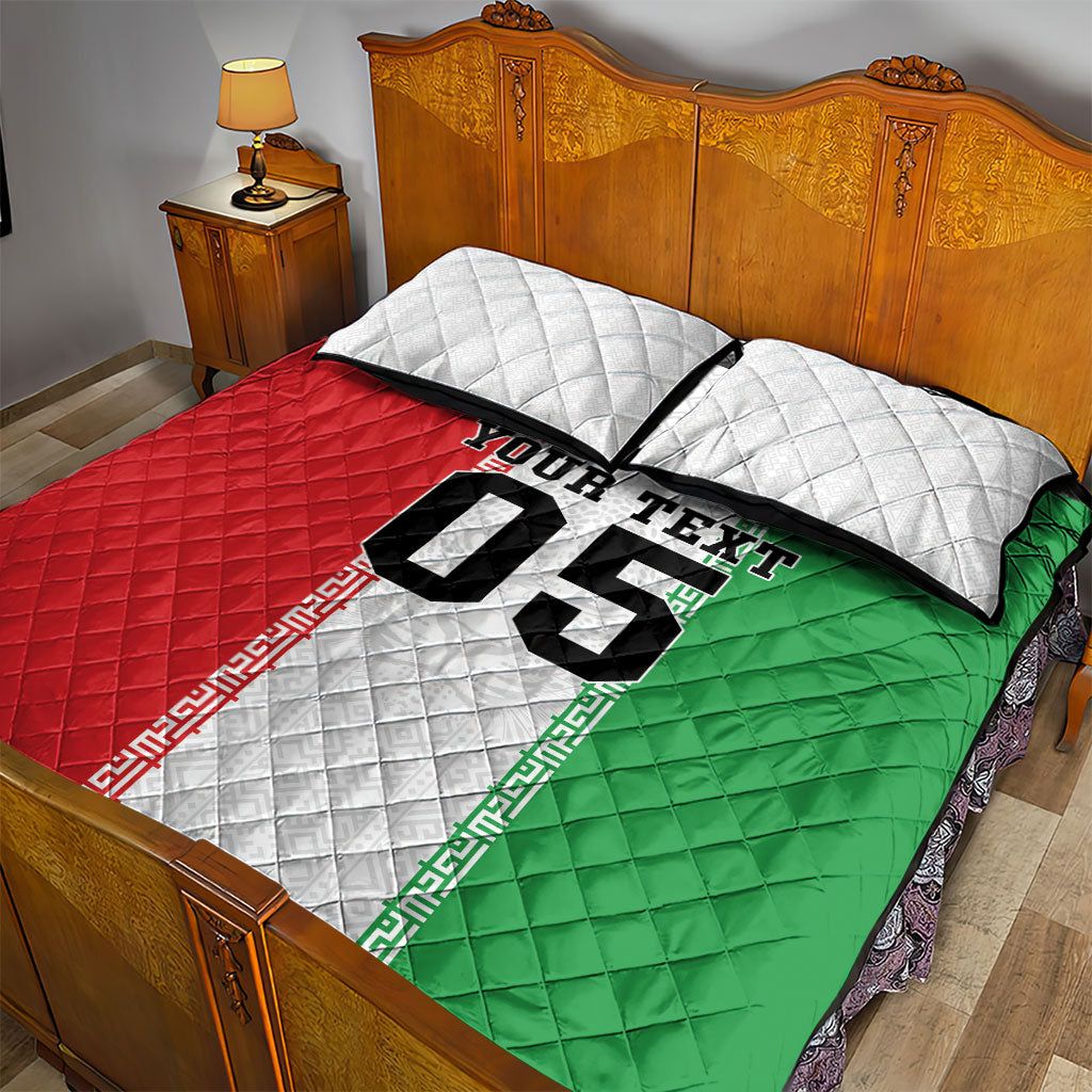 Custom Iran Football 2026 Quilt Bed Set Go Team Melli Flag Style