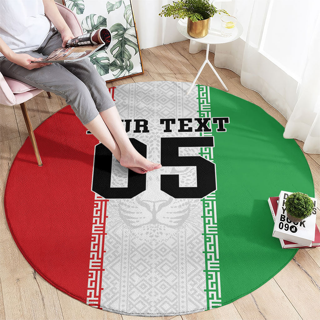 Custom Iran Football 2026 Round Carpet Go Team Melli Flag Style