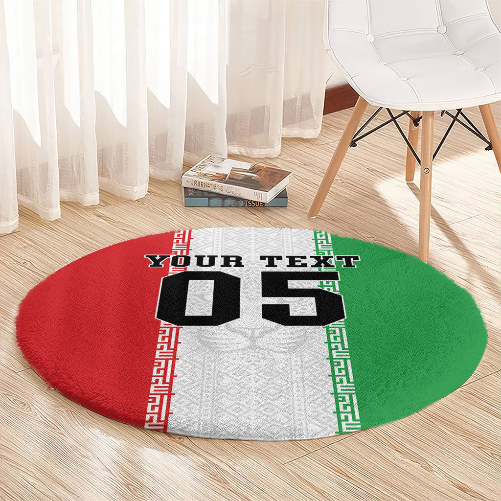 Custom Iran Football 2026 Round Carpet Go Team Melli Flag Style