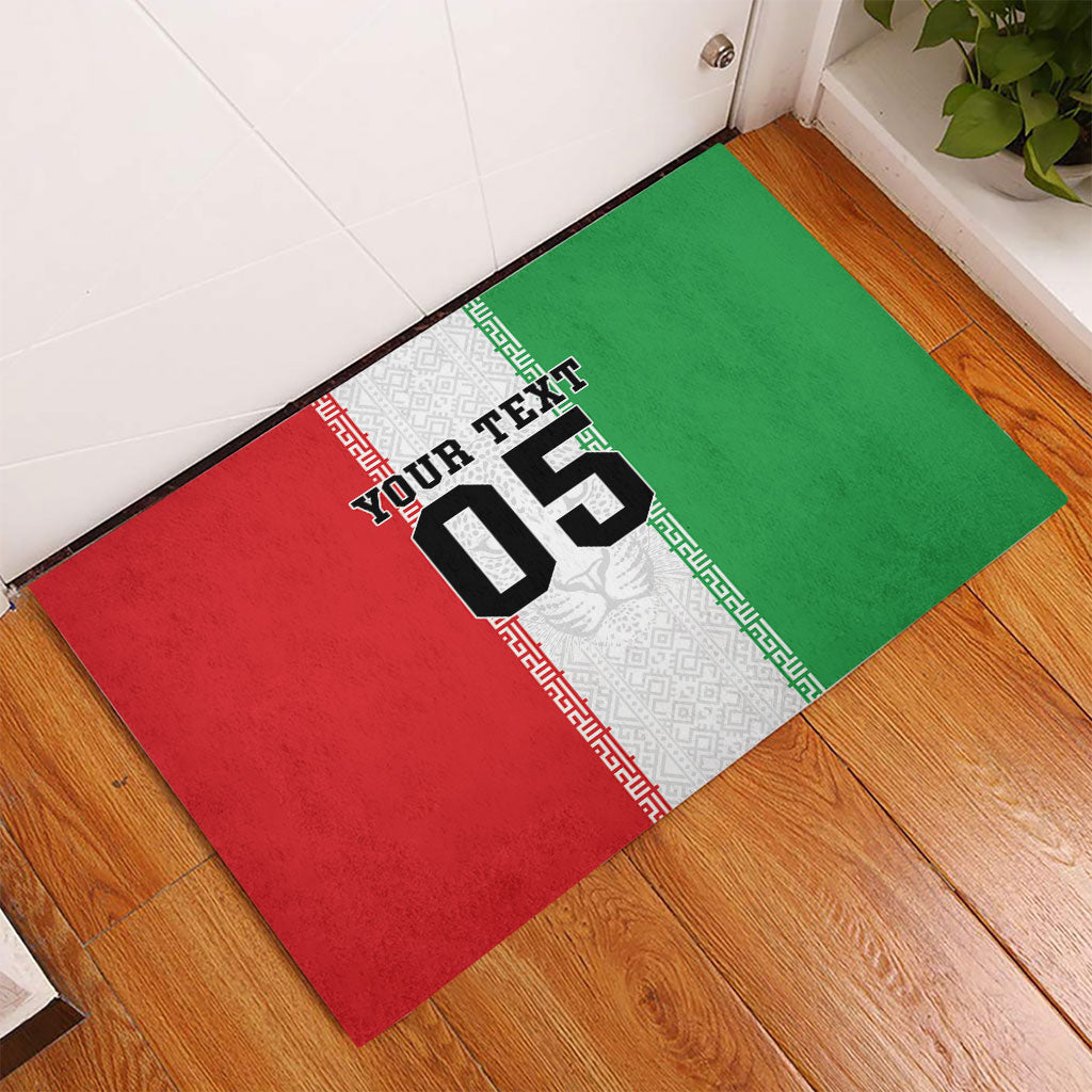Custom Iran Football 2026 Rubber Doormat Go Team Melli Flag Style