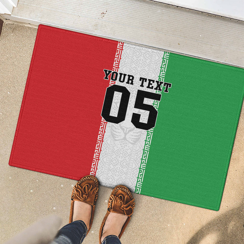 Custom Iran Football 2026 Rubber Doormat Go Team Melli Flag Style