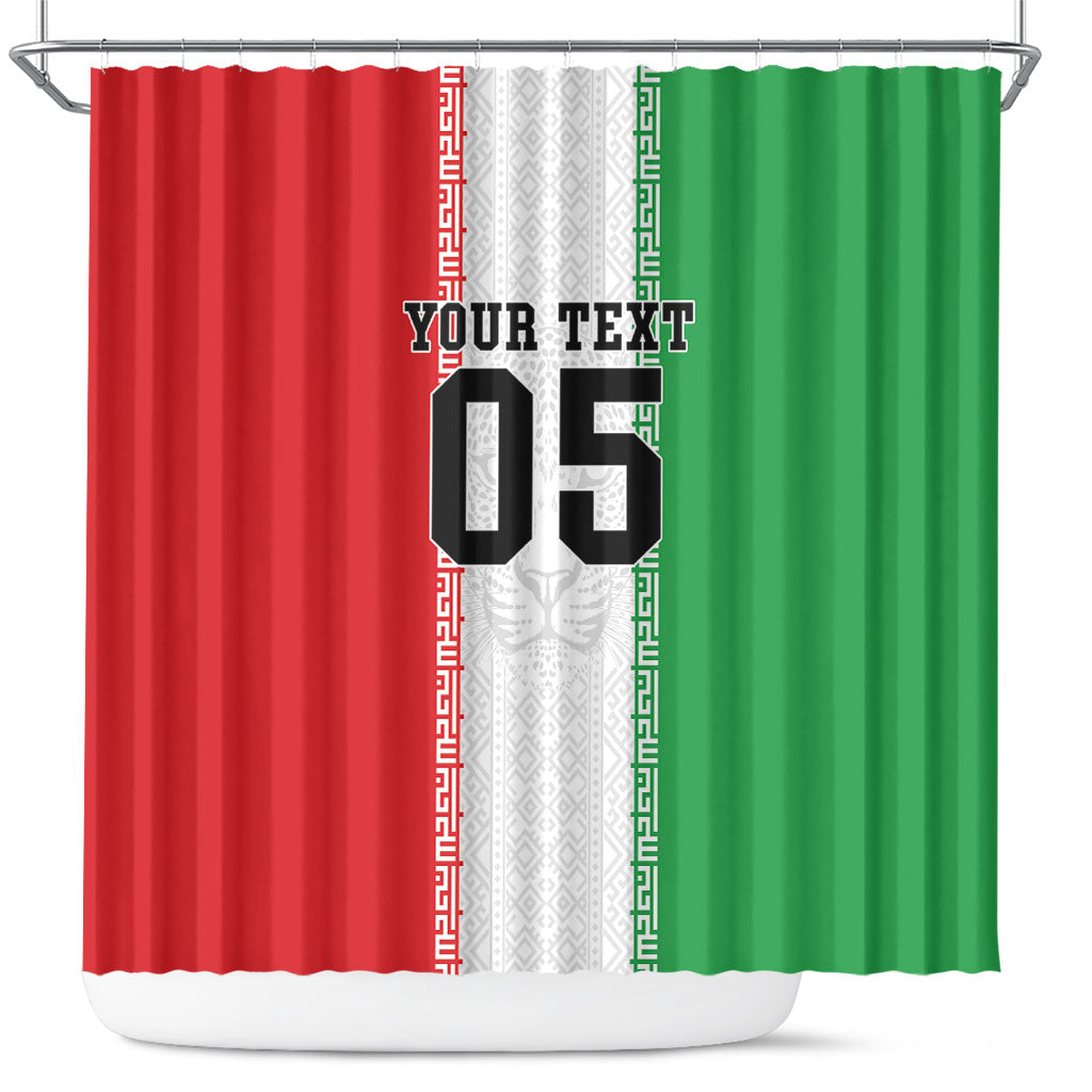 Custom Iran Football 2026 Shower Curtain Go Team Melli Flag Style