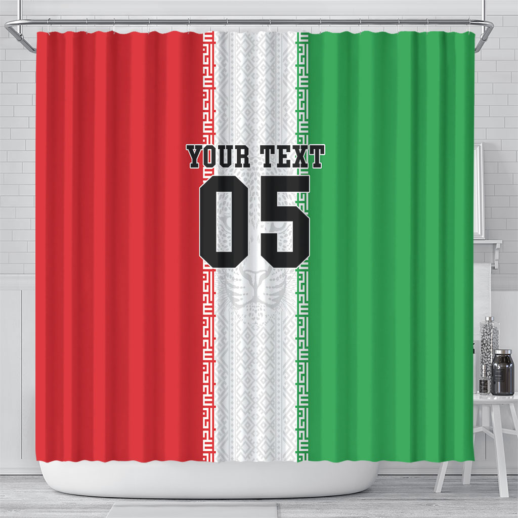 Custom Iran Football 2026 Shower Curtain Go Team Melli Flag Style