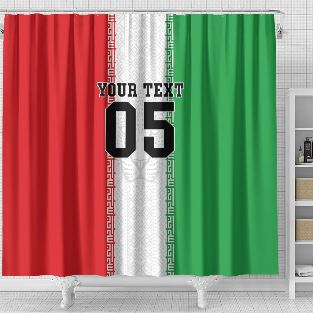 Custom Iran Football 2026 Shower Curtain Go Team Melli Flag Style