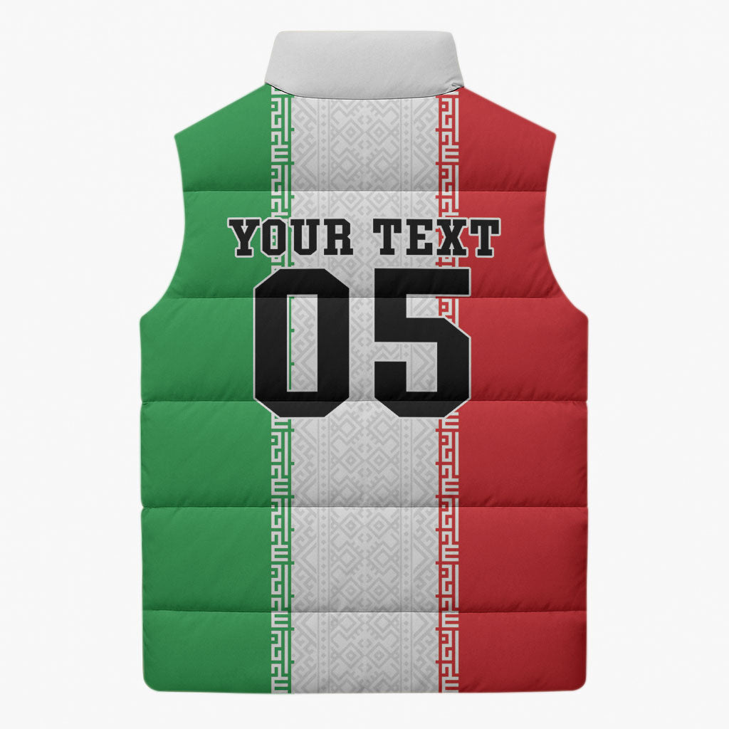 Custom Iran Football 2026 Sleeveless Puffer Jacket Go Team Melli Flag Style