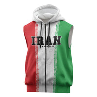 Custom Iran Football 2026 Sleeveless Zip Hoodie Go Team Melli Flag Style
