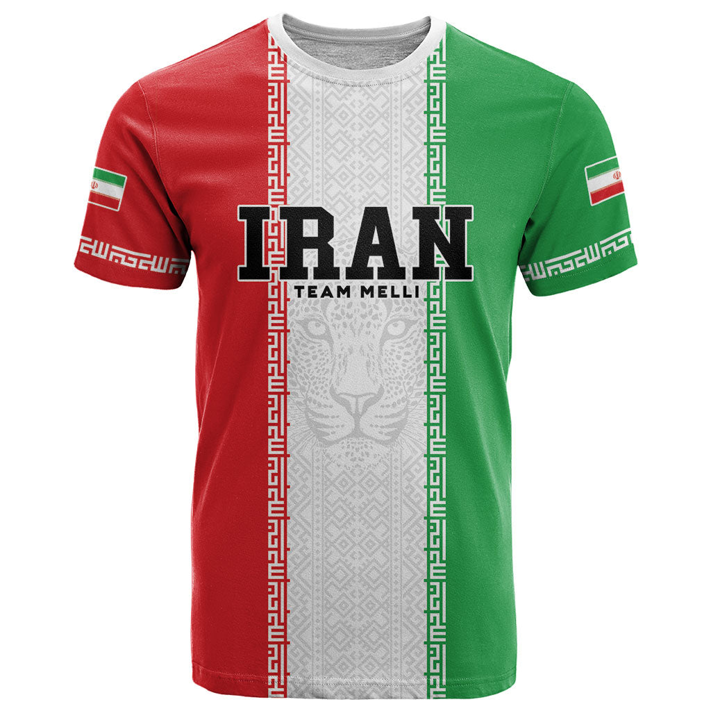 Custom Iran Football 2026 T Shirt Go Team Melli Flag Style