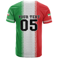 Custom Iran Football 2026 T Shirt Go Team Melli Flag Style