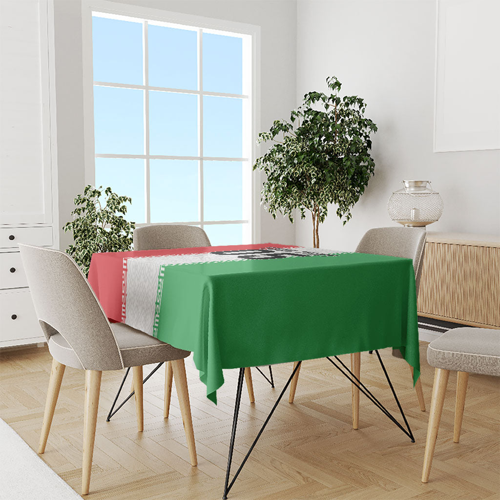 Custom Iran Football 2026 Tablecloth Go Team Melli Flag Style