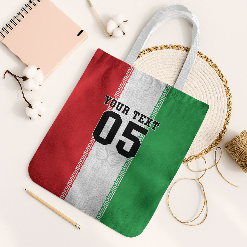 Custom Iran Football 2026 Tote Bag Go Team Melli Flag Style