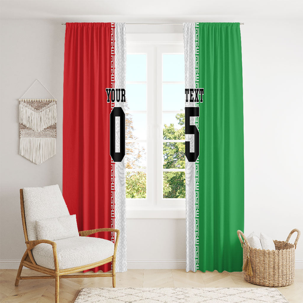 Custom Iran Football 2026 Window Curtain Go Team Melli Flag Style