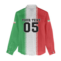Custom Iran Football 2026 Women Casual Shirt Go Team Melli Flag Style