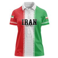 Custom Iran Football 2026 Women Polo Shirt Go Team Melli Flag Style