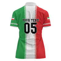 Custom Iran Football 2026 Women Polo Shirt Go Team Melli Flag Style