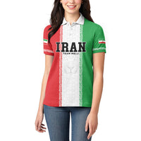 Custom Iran Football 2026 Women Polo Shirt Go Team Melli Flag Style