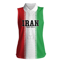Custom Iran Football 2026 Women Sleeveless Polo Shirt Go Team Melli Flag Style