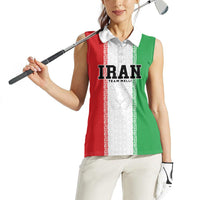 Custom Iran Football 2026 Women Sleeveless Polo Shirt Go Team Melli Flag Style