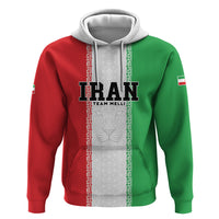 Custom Iran Football 2026 Zip Hoodie Go Team Melli Flag Style