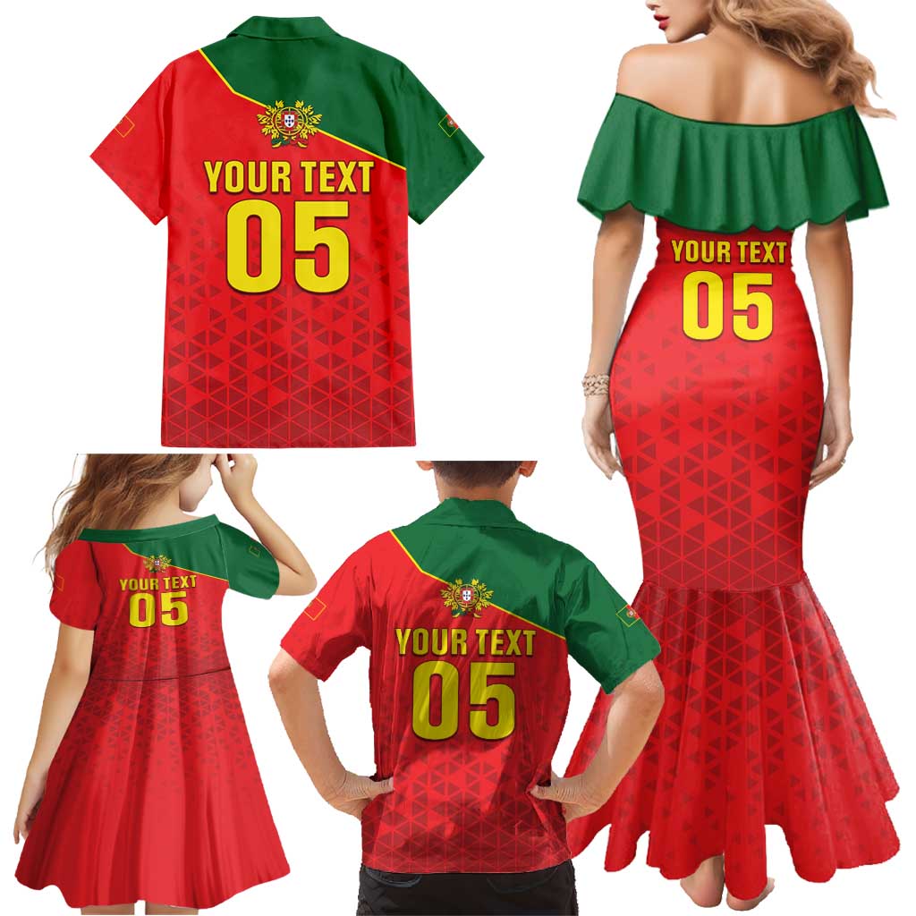 Custom Portugal 2024 Football Family Matching Mermaid Dress and Hawaiian Shirt Go Champions A Selecao das Quinas LT05 - Wonder Print Shop