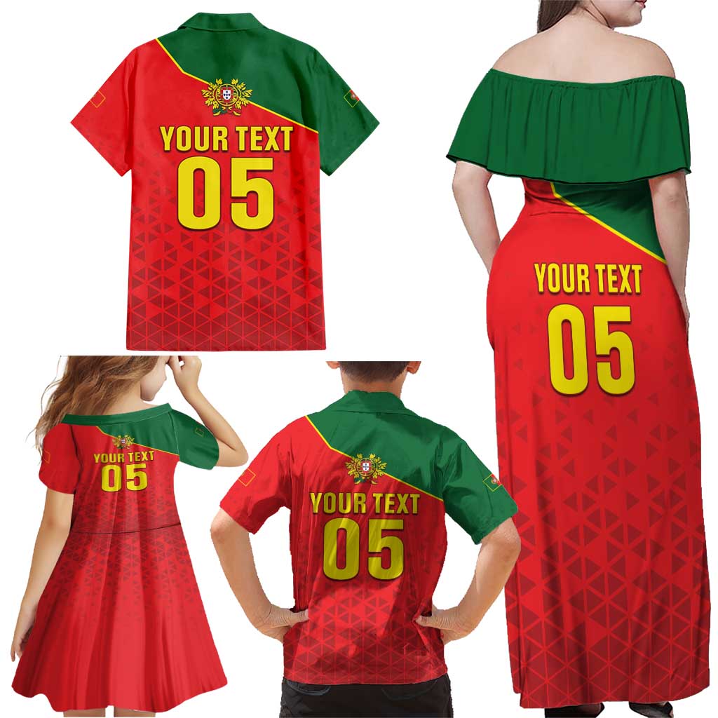 Custom Portugal 2024 Football Family Matching Off Shoulder Maxi Dress and Hawaiian Shirt Go Champions A Selecao das Quinas LT05 - Wonder Print Shop