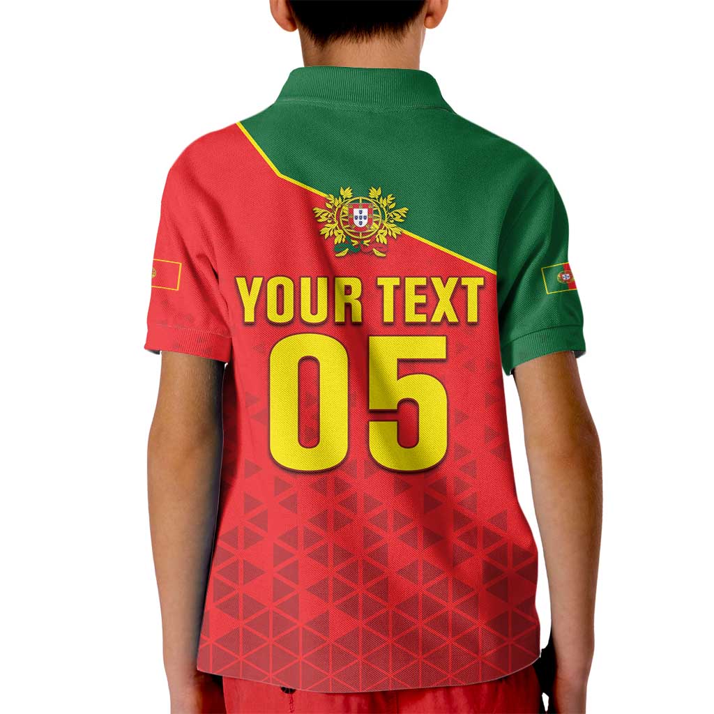 Custom Portugal 2024 Football Kid Polo Shirt Go Champions A Selecao das Quinas LT05 - Wonder Print Shop