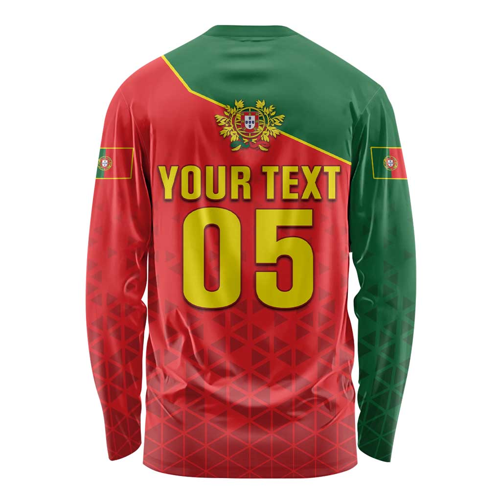 Custom Portugal 2024 Football Long Sleeve Shirt Go Champions A Selecao das Quinas LT05 - Wonder Print Shop
