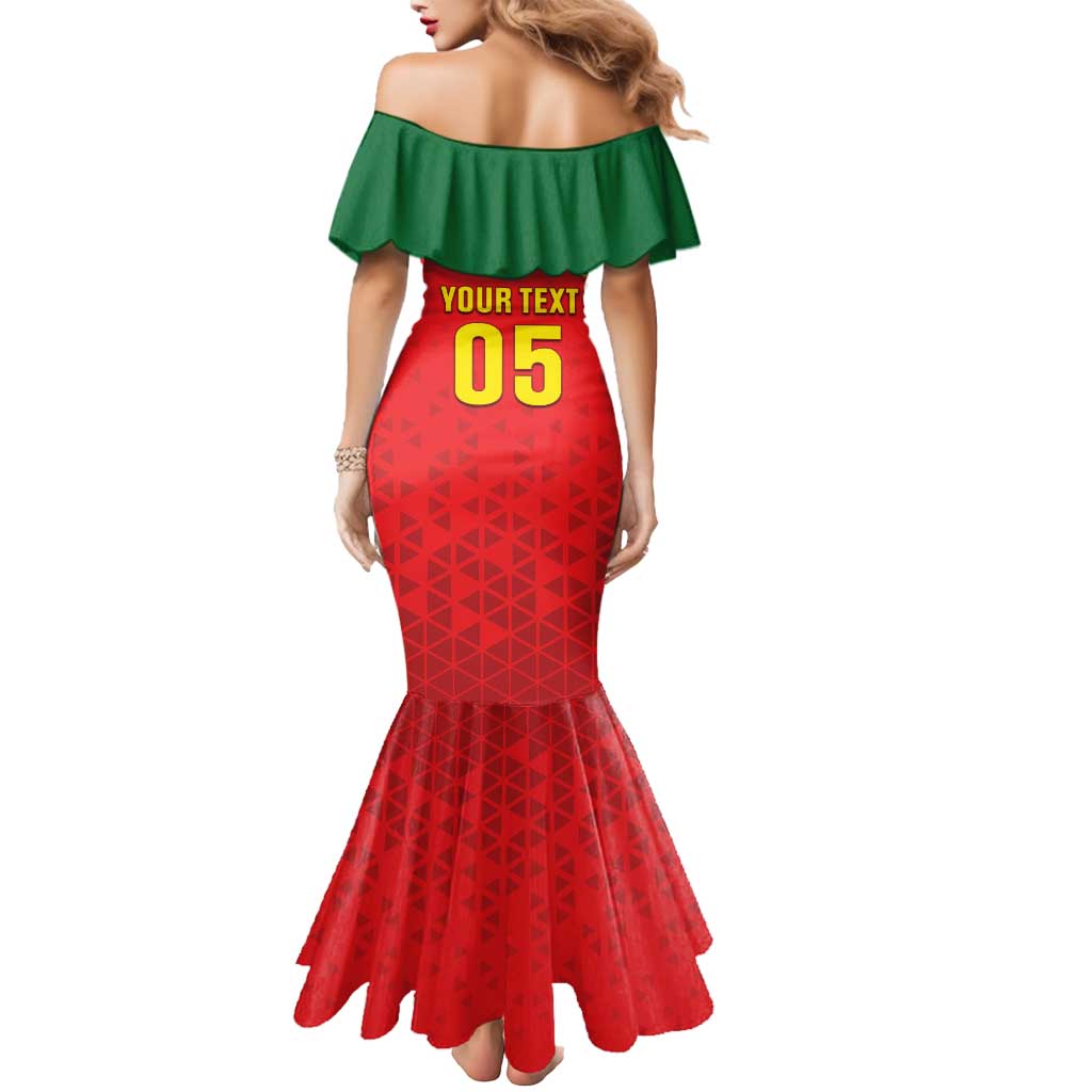 Custom Portugal 2024 Football Mermaid Dress Go Champions A Selecao das Quinas LT05 - Wonder Print Shop