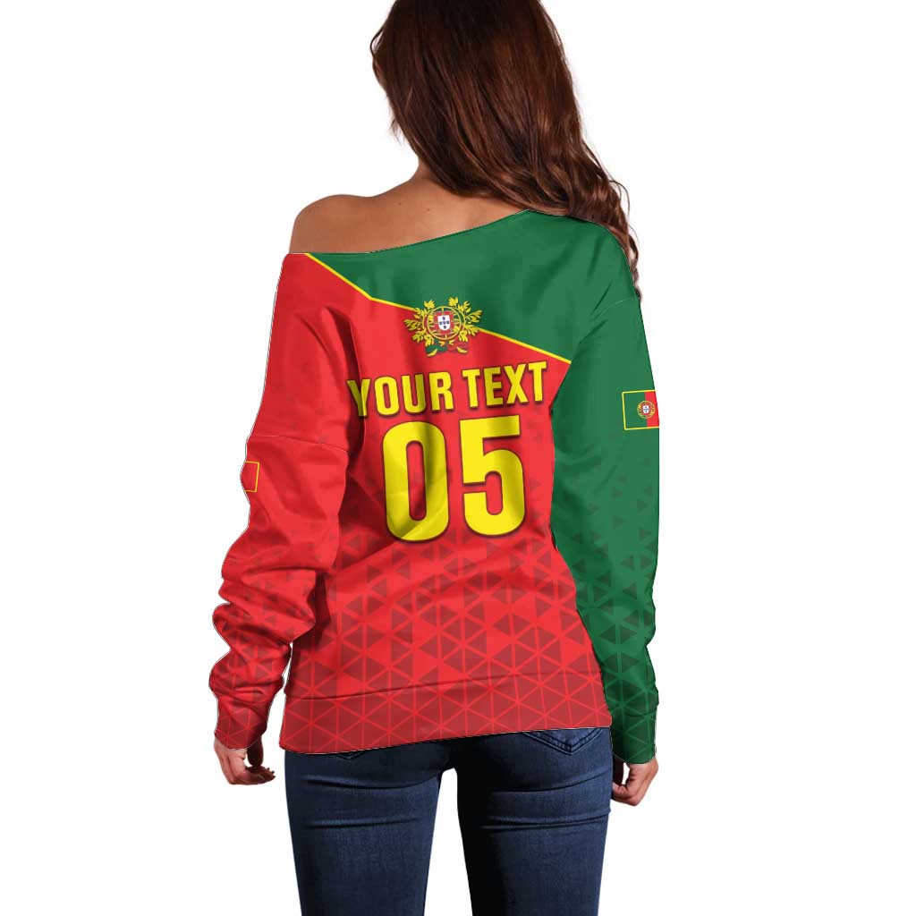 Custom Portugal 2024 Football Off Shoulder Sweater Go Champions A Selecao das Quinas LT05 - Wonder Print Shop