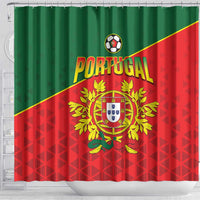 Portugal 2024 Football Shower Curtain Go Champions A Selecao das Quinas