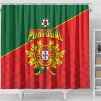 Portugal 2024 Football Shower Curtain Go Champions A Selecao das Quinas