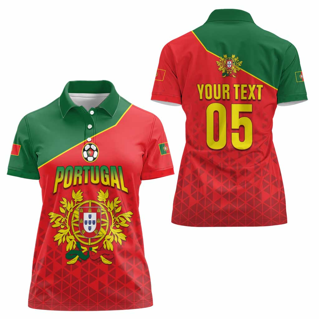 Custom Portugal 2024 Football Women Polo Shirt Go Champions A Selecao das Quinas LT05 - Wonder Print Shop