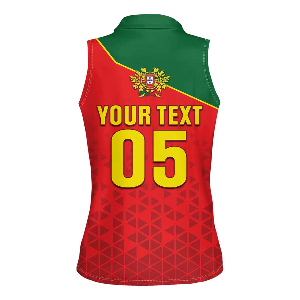 Custom Portugal 2024 Football Women Sleeveless Polo Shirt Go Champions A Selecao das Quinas LT05 - Wonder Print Shop