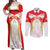 Custom Japan Rugby 2024 Couples Matching Off Shoulder Maxi Dress and Long Sleeve Button Shirt Go Cherry Blossoms LT05 - Wonder Print Shop