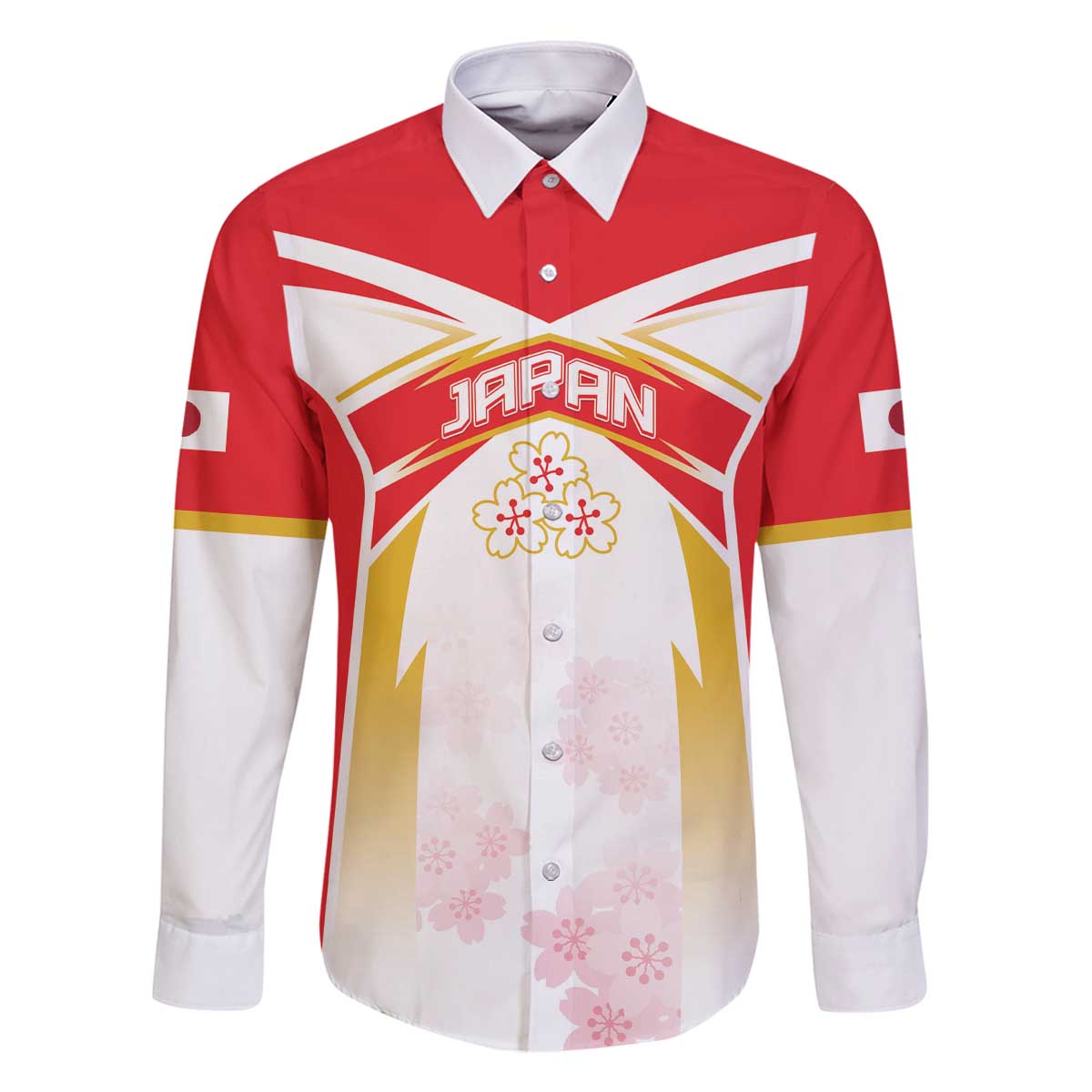 Custom Japan Rugby 2024 Family Matching Off The Shoulder Long Sleeve Dress and Hawaiian Shirt Go Cherry Blossoms LT05 - Wonder Print Shop