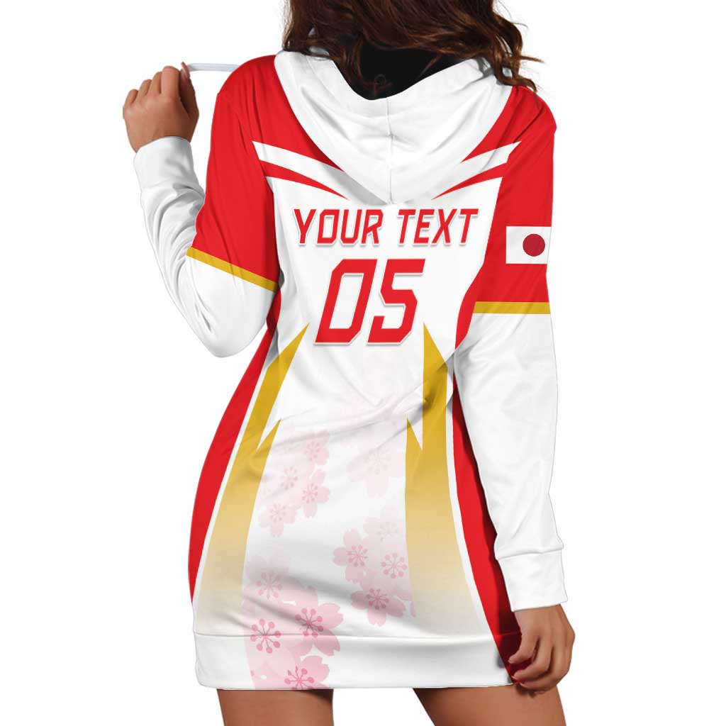 Custom Japan Rugby 2024 Hoodie Dress Go Cherry Blossoms LT05 - Wonder Print Shop