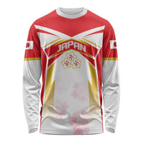 Custom Japan Rugby 2024 Long Sleeve Shirt Go Cherry Blossoms LT05 - Wonder Print Shop