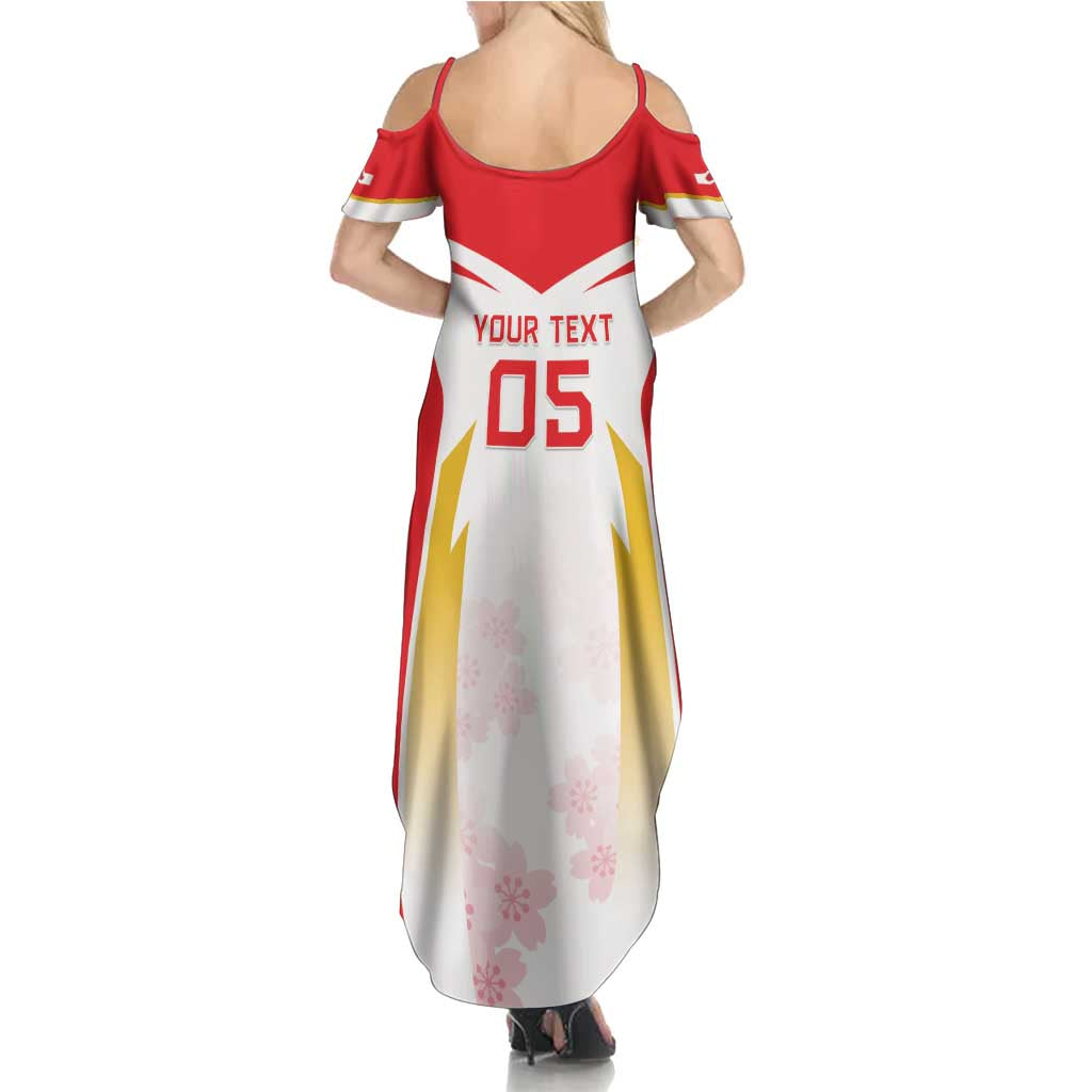 Custom Japan Rugby 2024 Summer Maxi Dress Go Cherry Blossoms LT05 - Wonder Print Shop